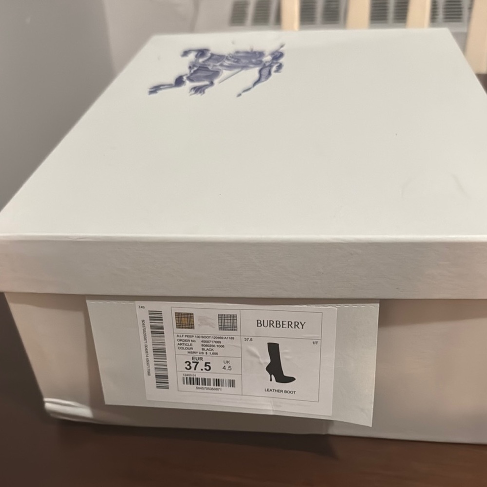 Burberry Leather Boots - White Box
